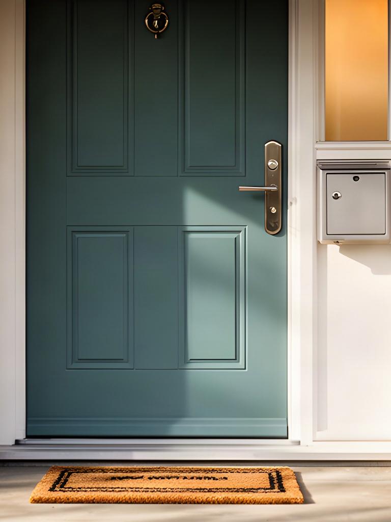 Front door and secure key area at a well-kept Lodi residence prepared for a cleaning visit